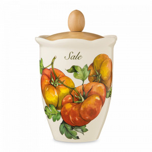 Банка для хранения сыпучих продуктов, 750 мл, керамика, дерево, декор, серия Mercato della Terra, NUOVA CER, Италия, NUOVA CER (Италия)