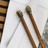 Лопатка кухонная с медной накладкой 