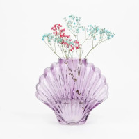 Ваза для цветов Seashell, 18.5 см, стекло, лиловый, DOIY, Испания_00821110062421959326.jpg