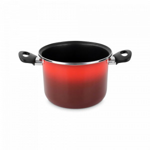 Кастрюля высокая, 18 см, сталь, стеклоэмаль, красный, серия Sfumatto, VITRINOR, Испания, Посуда антипригарная