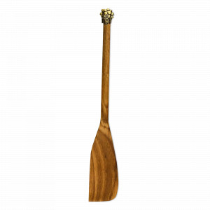 Лопатка кухонная с латунной накладкой &quot;Смородина&quot;, 31 х 5,5 см, дерево, латунь, серия Медная посуда, Кольчугинский Мельхиор, Россия, Кухонные лопатки