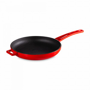 Сковорода с двумя ручками, 20 см, чугун, красный, LAVA, Турция, Сковороды для индукционных плит