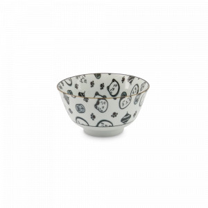 Салатник порционный Lucky Cat, 12.7 см, 300 мл, фарфор, белый, декор, серия Kawaii, TOKYO DESIGN, Нидерланды, Пиалы, салатники индивидуальные