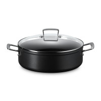 Сотейник с крышкой, алюминий, 5,4 л, черный, LE CREUSET, Франция