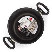 Алюминиевый сотейник с антипригарным покрытием, диаметр 20 см, высота 8 см, с двумя фиксированными ручками, литой алюминий, толщина дна 10 мм, серия Frying Pans, AMT, Германия_00782470070001892029.jpg