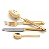 Набор столовых приборов на 12 персон, 72 предмета, золотистый, серия Carre, CUTIPOL, Португалия_00817000053489271387.jpg