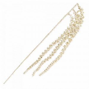 Украшение ветка декоративная Амарант, 55 см, пластик, металл, золотистый, серия Event, ANNA LAFARG, Китай, Новогодний Декор ANNA LAFARG