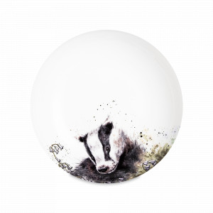 Тарелка для пасты «Барсук», 22 см, костяной фарфор, белый, декор, серия Wrendale Designs, ROYAL WORCESTER, Великобритания, ROYAL WORCESTER (Великобритания)