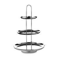 Этажерка трехъярусная Apus, 40 см, нержавеющая сталь, посеребрение, EDZARD, Германия