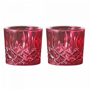 Набор из 2-х подсвечников, 6,6 х 7,1 см, хрустальное стекло, розовый, серия Noblesse, NACHTMANN, Германия, Скидка до -60% на хрусталь Nachtmann