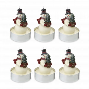 Набор из 6-ти декоративных свечей Festive snowman, парафин, серия New Year Essential, TKANO, Россия, Свечи TKANO