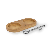 Подставка для мельниц с ручкой, 18.7 см, бамбук, цвет: светлое дерево, серия Linea, PEUGEOT, Франция_00820490055715703756.jpg