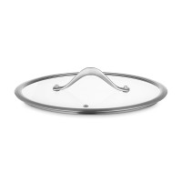 Крышка стеклянная 3Ply, 28 см, нержавеющая сталь, стекло, прозрачный, серия Etalon, LIBERTY JONES, Россия