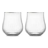 Набор из 2-х стаканов для воды, 400 мл, декор - платиновый, хрустальное стекло, серия Rising, EISCH, Германия, 