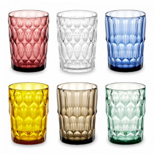 Набор из 6-ти стаканов, биопластик, 480 мл, мультиколор, серия Vanity, GUZZINI, Италия, Набор стаканов для воды 6 шт