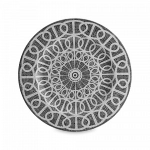 Блюдо сервировочное круглое, 32 см, фарфор, черный, декор, серия Calcada Portuguesa, VISTA ALEGRE, Португалия, Фарфоровая посуда Vista Alegre