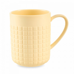 Кружка , 380 мл, фарфор, желтый, рельеф, серия Луч, DECOR DE TABLE, Россия, DECOR DE TABLE (Россия)