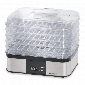Сушилка для овощей и фруктов, нержавеющая сталь, пластик, стальной, черный, STEBA, Германия, Сушилки для овощей и фруктов