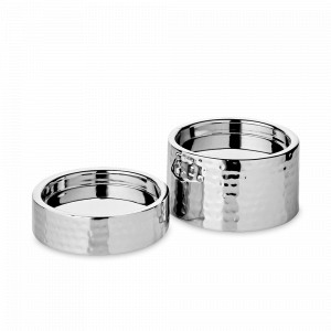 Набор из 2-х подсвечников для интерьерной свечи Luca, 2.5 и 5 см, для свечи 8 см, нержавеющая сталь, посеребрение, EDZARD, Германия, Подсвечники и канделябры