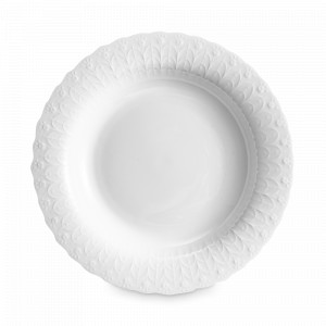 Тарелка суповая, 23 см, костяной фарфор, белый, серия Белый шелк, NARUMI, Япония, NARUMI (Япония)