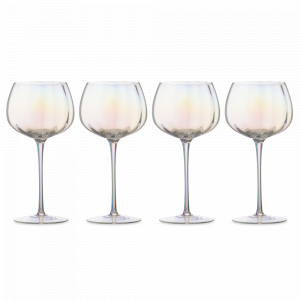 Набор из 4-х бокалов для красного вина Opal, 455 мл, 19.9 см, стекло, перламутровый, серия Gemma, LIBERTY JONES, Россия, Наборы бокалов для красного вина