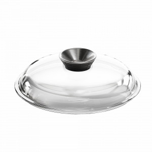 Крышка стеклянная 26 см, с арома-ручкой-дозатором, серия Glass Aroma Lids, AMT, Германия, AMT (Германия)