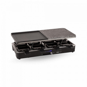 Гриль - раклетница, 46 х 23 см, нержавеющая сталь, черный, CLATRONIC, Германия, CLATRONIC (Германия)