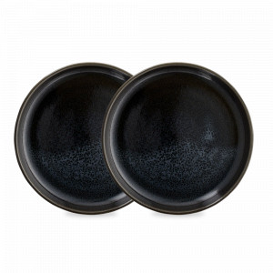 Набор десертных тарелок, 2 предмета, 16 см, фарфор, черный, серия Cosmic Kitchen, LIBERTY JONES, Россия, Наборы тарелок для кухни