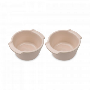 Набор из 2-х рамекинов, 11 см, 200 мл, керамика, кремовый, серия Ecru, PEUGEOT CERAMIC, Франция, Скидка до -35% на PEUGEOT CERAMIC