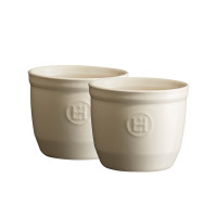 Набор из 2-х рамекинов, керамика, 8 х 7 см, крем, EMILE HENRY, Франция