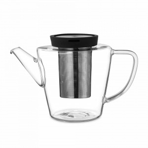 Чайник заварочный с ситечком, 1 л, боросиликатное стекло, нержавеющая сталь, силикон, черный, Infusion, VIVA Scandinavia, Дания, Скидка до -20% на Viva Scandinavia