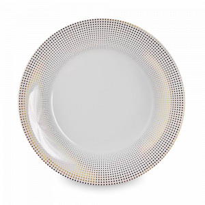 Тарелка суповая, 23 см, фарфор, белый, золотой, серия Meridien Gold, WALLENDORFER, Германия, Тарелки суповые
