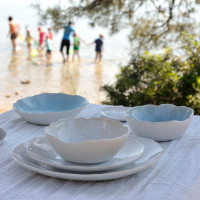 Тарелка  десертная, 22 см, керамика, голубой, серия Plume, JARS, Франция_00808530052882985647.jpg