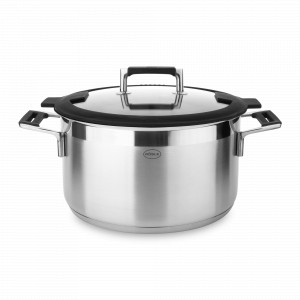 Кастрюля низкая с крышкой, диаметр 24 см, нержавеющая сталь 18/10, серия Silence PRO, ROESLE, Германия, Скидка -20% на посуду Roesle