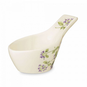 Подставка под ложку, 20 см, керамика, белый, декор, серия Rosemary, NUOVA CER, Италия, r