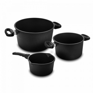 Набор посуды из 3-х предметов, литой алюминий с антипригарным покрытием, толщина дна - 10 мм, серия Frying Pans, AMT, Германия, AMT (Германия)