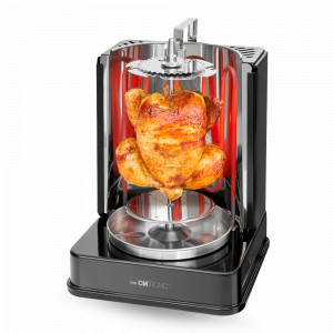 Гриль вертикальный, пластик, нержавеющая сталь, черный, CLATRONIC, Германия, CLATRONIC (Германия)