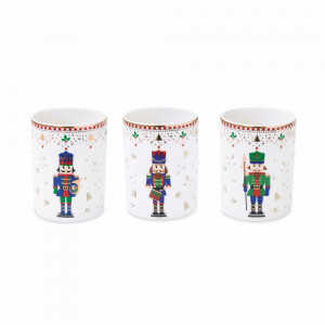 Набор из 3-х подсвечников, 6.5 х 9 см, фарфор, серия Щелкунчик, EASY LIFE (R2S), Италия, Подсвечники и канделябры