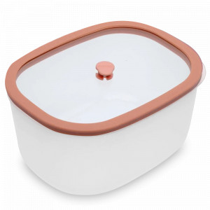 Контейнер вакуумный, 2.3 л, полипропилен, стекло, оранжевый, серия Fresco, STATUS, Словения, STATUS (Словения)