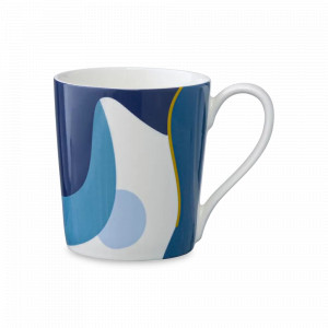 Кружка , 350 мл, фарфор, синий с авторским принтом, серия Freak Fruit, TKANO, Россия, TKANO (Россия)