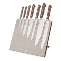Набор кухонных ножей, 7 штук, на магнитной подставке ComposeEat, серия Classic Walnut, BERGER CUTLERY, Германия