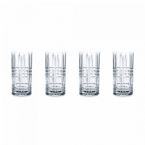 Набор из 4-х стаканов, 445 мл, прозрачный, хрустальное стекло, серия Square, NACHTMANN, Германия, Скидка до -60% на хрусталь Nachtmann