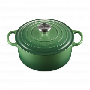 Кастрюля с крышкой, 24 см, чугун, зеленый, серия Bamboo Green, LE CREUSET, Франция, Кастрюли для индукционных плит