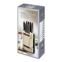 Набор из 10 кухонных ножей + мусат в подставке из бука Swiss Classic, VICTORINOX, Швейцария_00803010071896743417.jpg