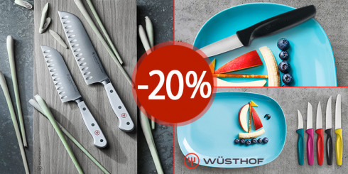 Скидка - 20% на ножи и аксессуары WUESTHOF