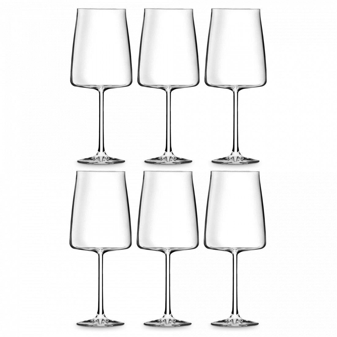 Набор из 6-ти бокалов для вина, 650 мл, хрустальное стекло, серия Essential, RCR, Италия