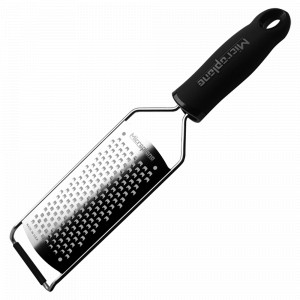 Металлическая терка из нержавеющей стали крупная, для твердых продуктов, бакелит, нержавеющая сталь, черный, серия Gourmet, MICROPLANE, США, MICROPLANE (США)