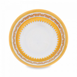 Розетка White Creme Gold, 11 см, фарфор, белый, золотой, серия Constanza Diadem, FALKENPORZELLAN, Германия, Белые соусники