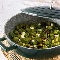Кастрюля с крышкой низкая, 4 л, 28 см, литой алюминий, зеленый, серия MasterClass, KITCHEN CRAFT, Великобритания_00817710056852283516.jpg