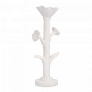 Подсвечник для тонкой свечи, 20 см, керамика, молочный, серия Flower melody, ANNA LAFARG, Китай, Flower melody ANNA LAFARG
